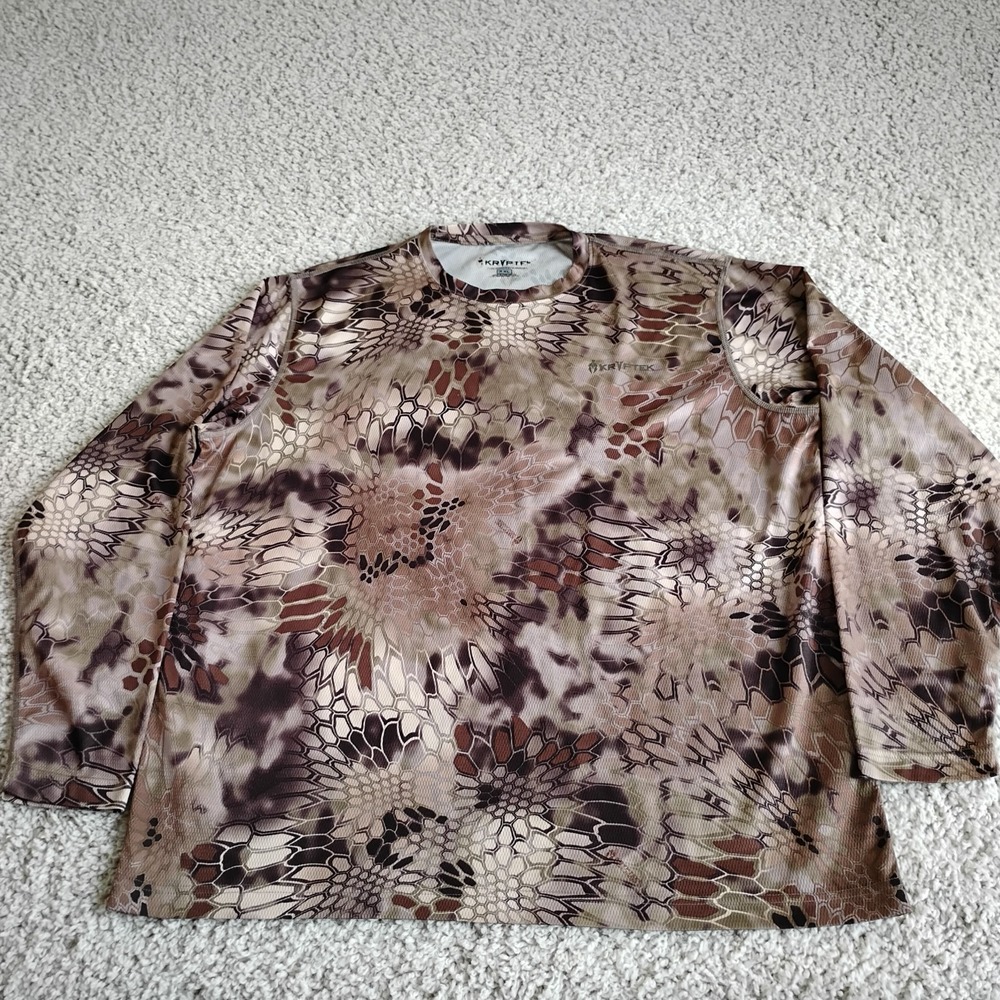 Kryptek Shirt Mens 2XL Highlander Camo Long Sleeve Hunting Performance Tactical